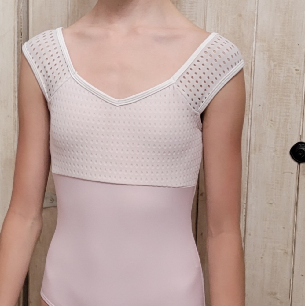Jule brand pink and White Kids Dance Leotard